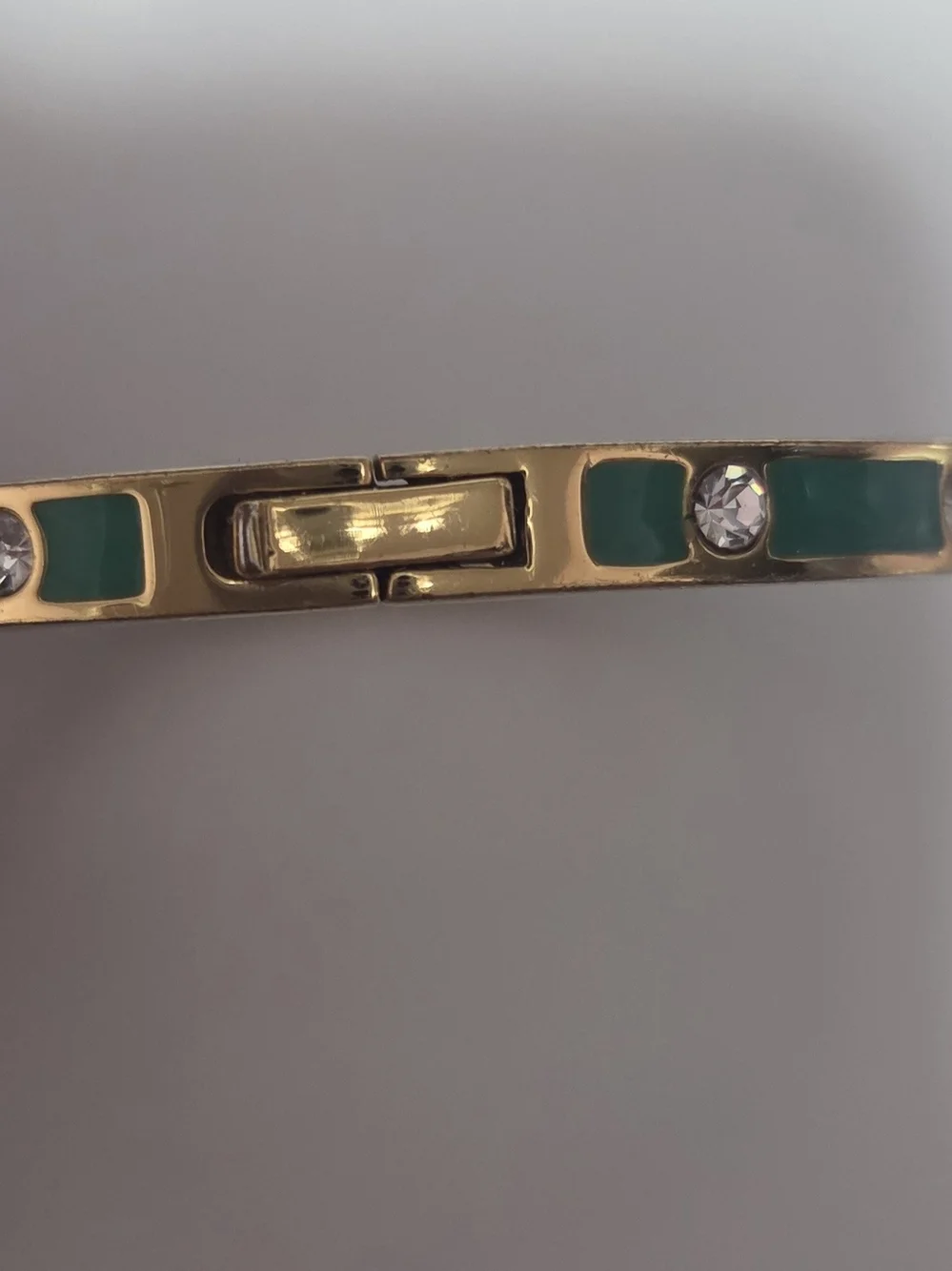 kate spade Gold-Tone Bangle with Teal Enamel and Crystal Accents - Picture 3 of 4